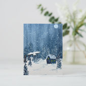 Schneewunderland-Postkarte Postkarte (Stehend Vorderseite)