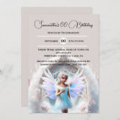 Schneezauberhafte Winterwaldmädchen Einladung (Vorne/Hinten)