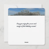 Schneezaun - Pauschalreise-Karte Feiertagskarte (Rückseite)