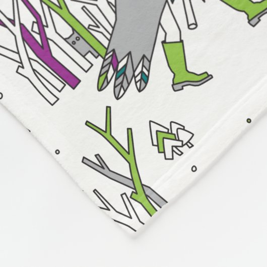 Schneezeit Fleecedecke (Ecke)