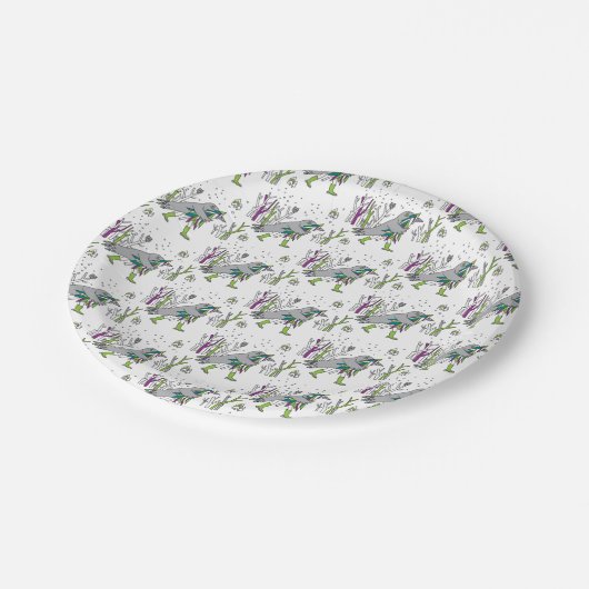 Schneezeit Pappteller (Schrägansicht)