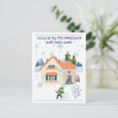 SCHNEEZEIT Postkarte (Stehend Vorderseite)