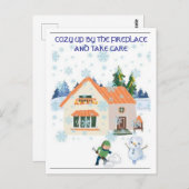 SCHNEEZEIT Postkarte (Vorne/Hinten)