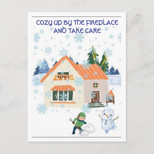 SCHNEEZEIT Postkarte (Vorderseite)