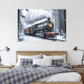 Schneezug in der Winterlandschaft Leinwanddruck (Insitu (Schlafzimmer))