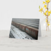 Schneezug Karte (Gelbe Blume)