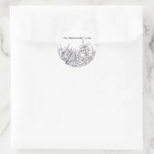Schneezweige - Circle Sticker (Tasche)