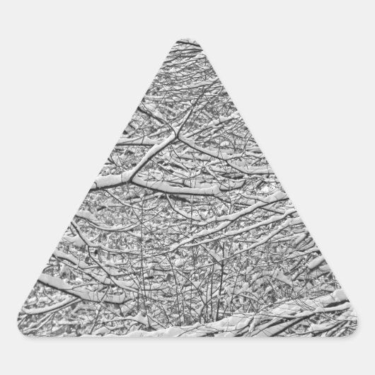 Schneezweige Dreieckiger Aufkleber (Vorderseite)