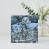 Schneezweige - Flachbild-Urlaubskarte Feiertagskarte (Stehend Vorderseite)