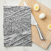 Schneezweige Geschirrtuch (Viertel Falte)