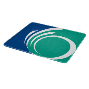Schneidbrett aus Glas mit Flagge von Ottawa Schneidebrett