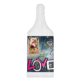 Schneidbrett aus Glas zum Valentinstag Schneidebrett