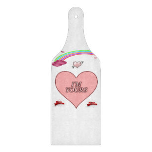 Schneidbrett aus Glas zum Valentinstag Schneidebrett