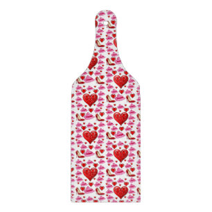 Schneidbrett aus Glas zum Valentinstag Schneidebrett