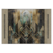 SCHNEIDBRETT - Geometrisches Gebäude-Design Schneidebrett (Vorderseite)
