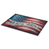 Schneidbrett 'God Bless America' Schneidebrett (Ecke)