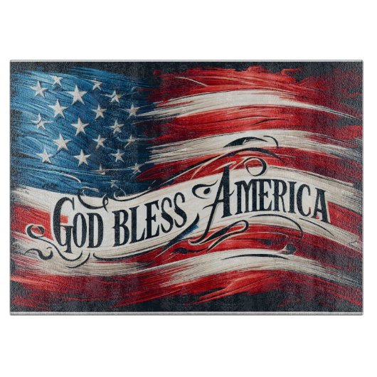 Schneidbrett 'God Bless America' Schneidebrett (Vorderseite)
