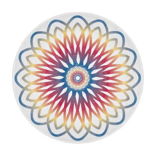 Schneidbrett-Kunst-Mandala-Design Schneidebrett (Vorderseite)