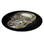 Schneidbrett mit Chrome-Totenkopf Schneidebrett (Ecke)