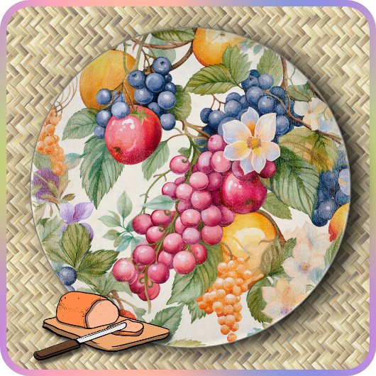 SCHNEIDBRETT - Mit farbenfrohem Obst bedeckt - Run Schneidebrett