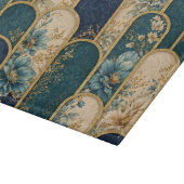 Schneidbrett mit goldenem Blumenmuster – Elegante  Schneidebrett (Ecke)