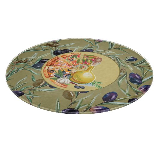 Schneidbrett. Olive Schneidebrett (Ecke)