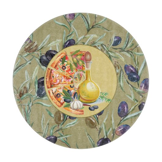 Schneidbrett. Olive Schneidebrett (Vorderseite)