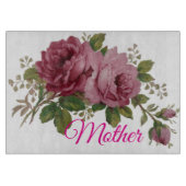 Schneidbrett Pink Rose Elegance Schneidebrett (Vorderseite)