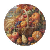 SCHNEIDBRETT - Überlaufender Korb mit Obst und Gem Schneidebrett (Vorderseite)