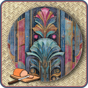 Schneidbrett - Verzierte Art Deco Gestaltung aus d Schneidebrett