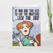 Schneide den Senf Karte (Vorderseite)