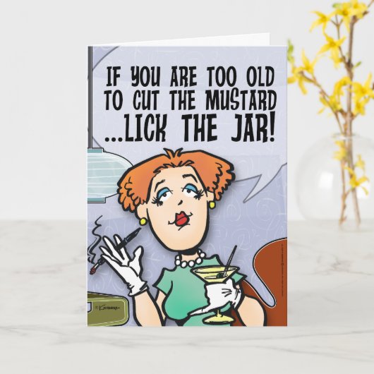 Schneide den Senf Karte (Gelbe Blume)