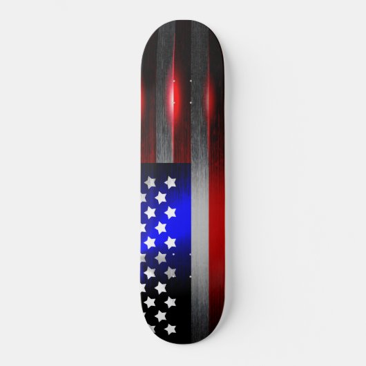 Schneide-Edge Laser Cut American Flag 1 Skateboard (Vorderseite)