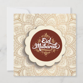 Schneide Eid Mubarak Feiertagskarte