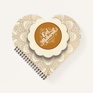 Schneide Eid Mubarak Notizblock