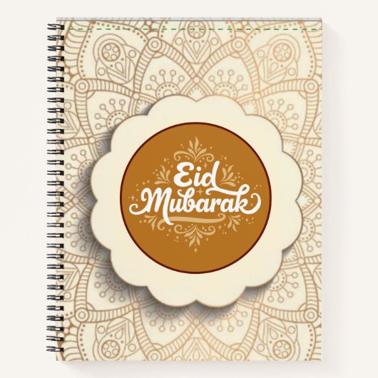 Schneide Eid Mubarak Notizblock (Vorderseite)