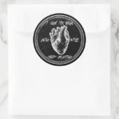 Schneide mich auf runder aufkleber (Tasche)