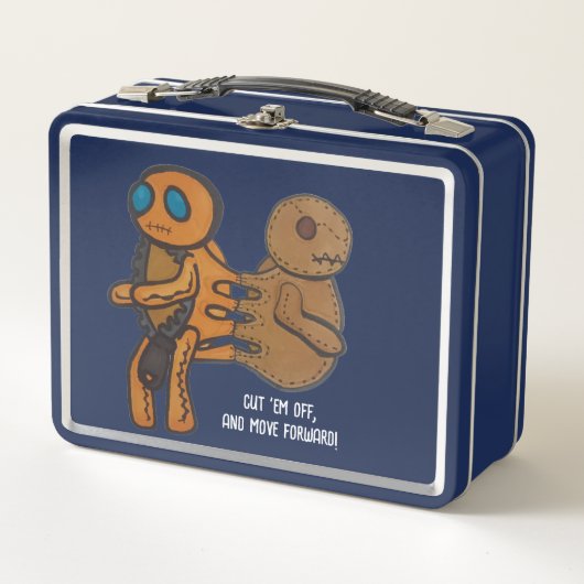 Schneide sie ab! metall brotdose (Vorderseite)