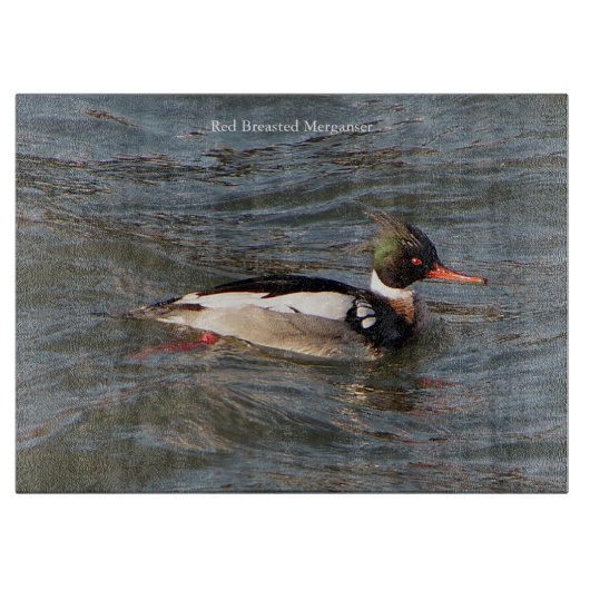 Schneidebrett aus Red Breastes Merganser (Vorderseite)