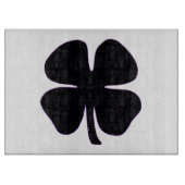 Schneidebrett aus schwarzem Glattleder (Vorderseite)