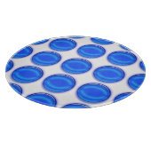 Schneidebrett - Blaue Punkte (Ecke)