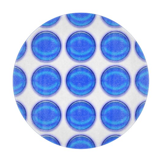 Schneidebrett - Blaue Punkte (Vorderseite)