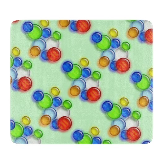 Schneidebrett - farbige Blasen (Vorderseite)