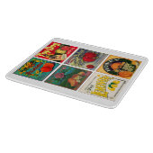 Schneidebrett für Vintage Obstmarken (Ecke)