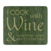 Schneidebrett für Weinangebot (Vorderseite)