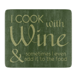 Schneidebrett für Weinangebot