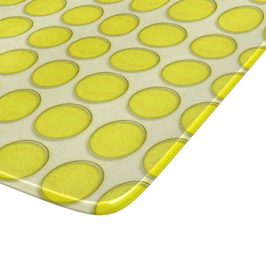 Schneidebrett - Gelbe Punkte (Ecke)