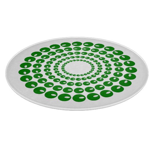 Schneidebrett - Grüne Beulen in Kreisen (Ecke)