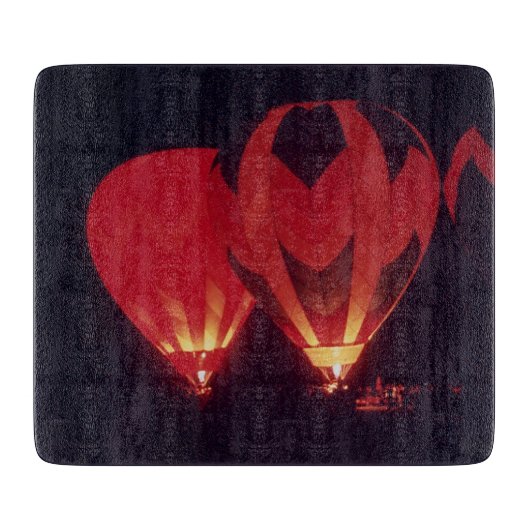 Schneidebrett - Heißluftballonleuchte (Vorderseite)