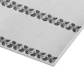 Schneidebrett - Holly-Blätter in Schwarzweiß (Ecke)